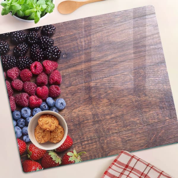 Köks multifunktionell dekorativ härdad bräda av skogsfrukter 60x52 cm