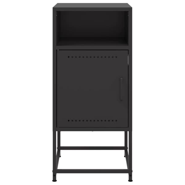 vidaXL sengebord sort 36x39x78 cm stål