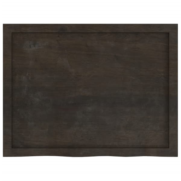 vidaXL hylde mørkebrun 80x60x(2-6) cm egetræsfinish