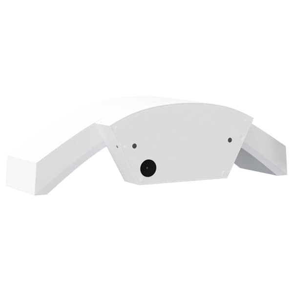 vidaXL Utomhusvägglampor med LED-sensor, 2 st, vit, aluminium