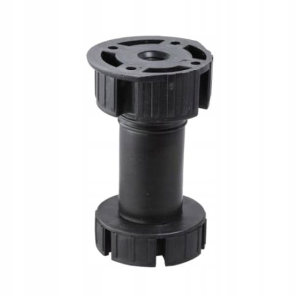 Køkkenmøbelben 150 mm/sort SÆT 4 ben + 2 klips
