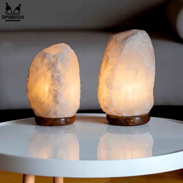 3-5 kg Himalayan saltlampa, luftjonisator - vit