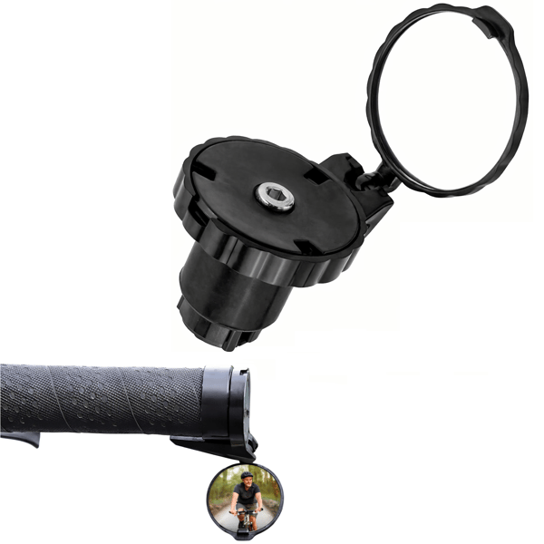 Mini backspegel för cykel, 360° vridbar, fällbart styre