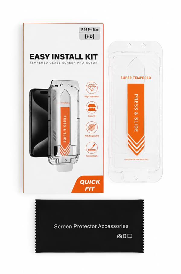 HD hærdet glas til iPhone 16 Pro Max / 17 Pro Max med 5D monteringsapplikator