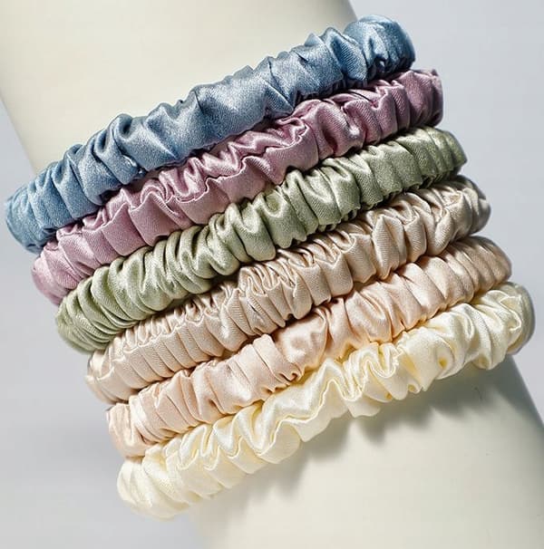 Silkeshårband i mulberry-stil, 6 st, 2-pack, S, M premium