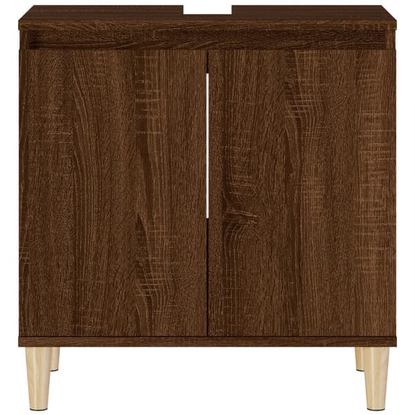 vidaXL håndvaskskab brun eg 58x33x60 cm
