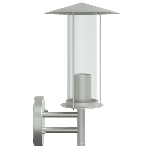 vidaXL udendørs væglampe sølv rustfrit stål