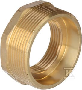 Messingreduktion 2"x5/4" gul