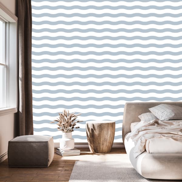 Tapetti Raidat valkoinen ja vaaleanharmaa, vaaleanharmaa tausta 50x1000 cm