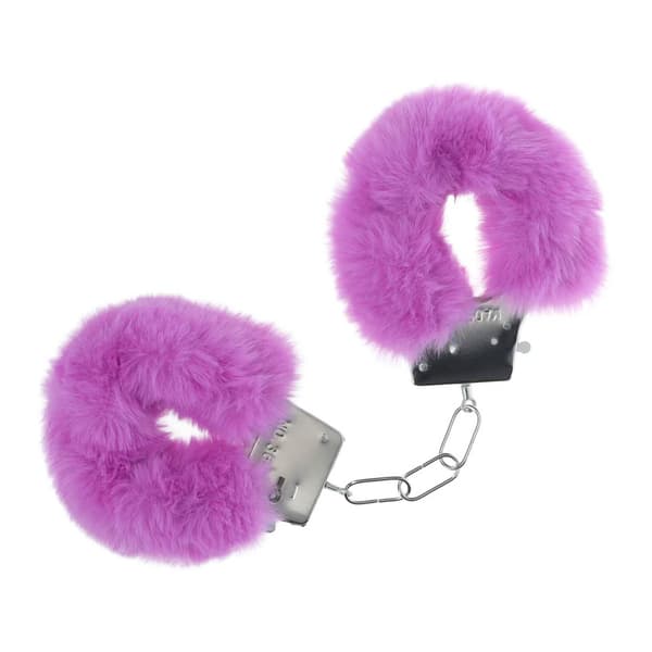 Klassiske fluffy håndjern - lilla