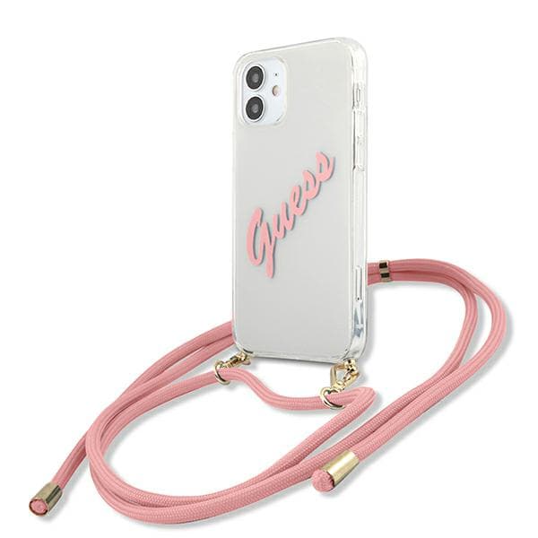 Guess Script Vintage-skal till iPhone 12 mini, rosa
