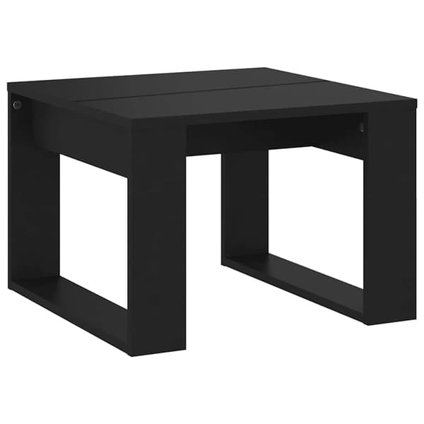 vidaXL sidebord, sort, 50x50x35 cm, træbaseret materiale