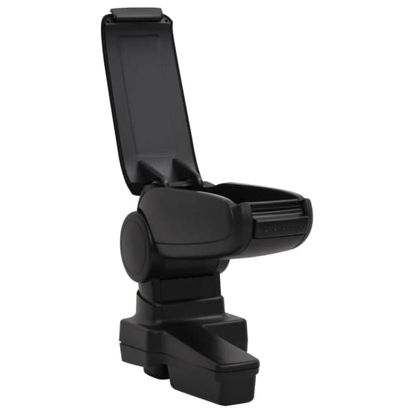 vidaXL bilarmlæn, sort, 14,5x32x(27-46) cm, ABS