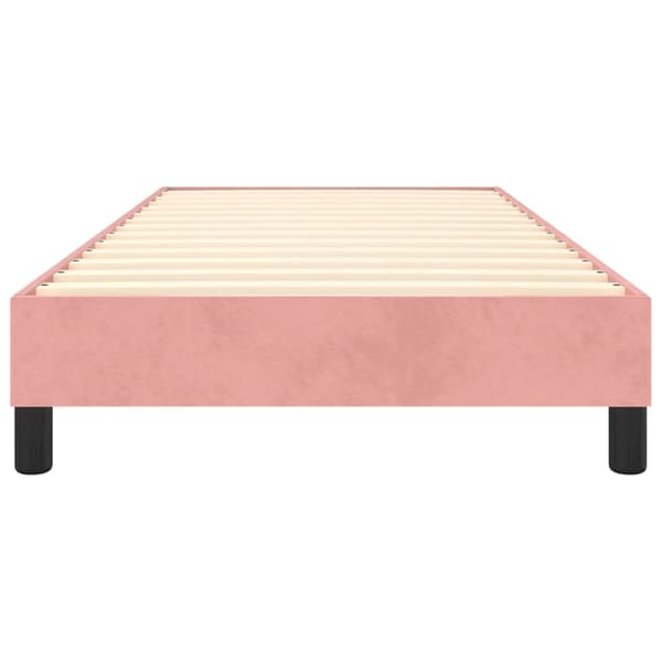 vidaXL Sängram rosa 90 x 200 cm klädd i sammet