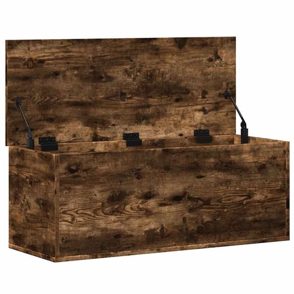 vidaXL kommode røget eg 90x35x35 cm træbaseret materiale