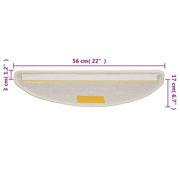 vidaXL Trappsteg, 10 st, 56x17x3 cm, Vit