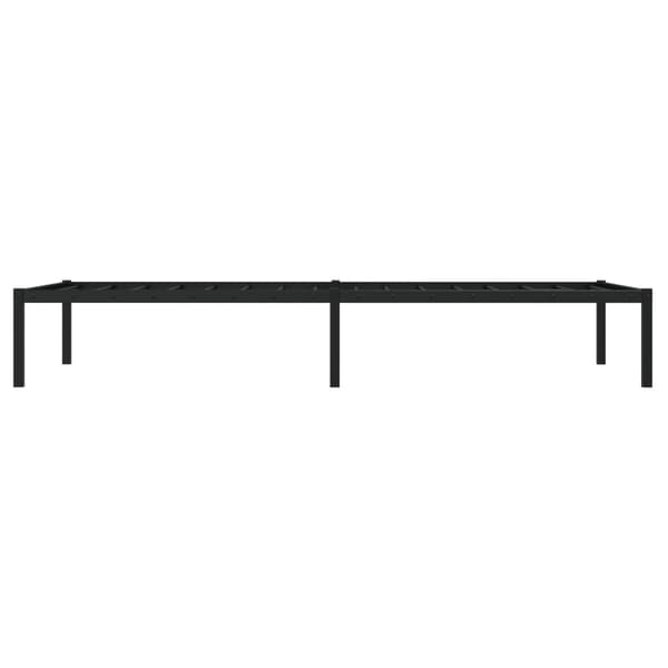 vidaXL metalsengestel sort 90x190 cm