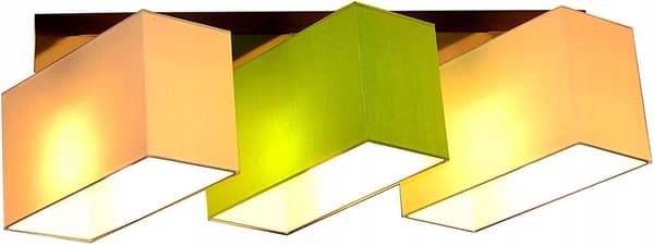 Loftlampe i træ, Milano, brun creme