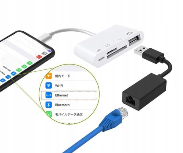 Lightning micro SD USB -kortinlukijan sovitin iPhone Zenwire BY-2103TU