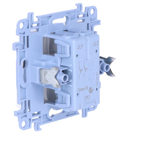Dobbelt trykknap (modul) 10 AX, 250 V~, skrueterminaler, hvid Sim
