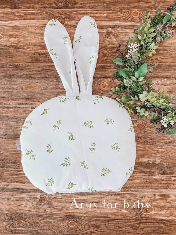 Dubbelsidig våffelkudde BUNNY (vit + kvistar)