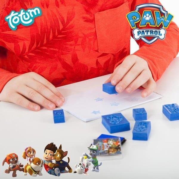 Paw Patrol stempler sæt farveblyanter blok