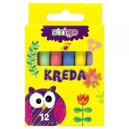 Støvfri kridt 12 farver STRIGO