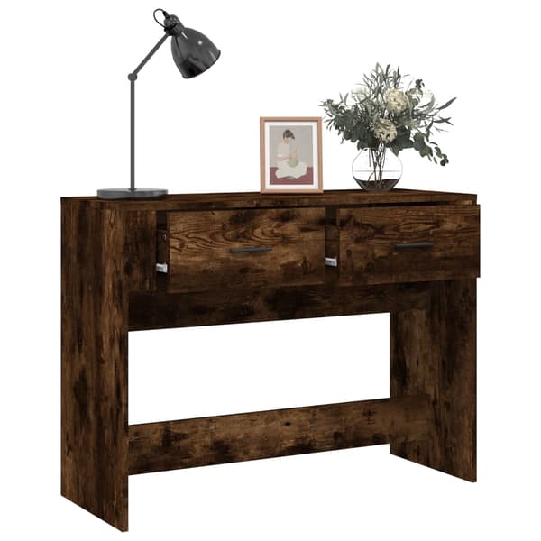 vidaXL konsolbord røget eg 100x39x75 cm