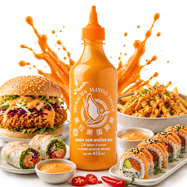 FLYING GOOSE | Sriracha-chilikastike | MAJONEESI | 455 ml