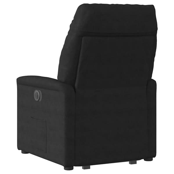 vidaXL massagestol med løftefunktion, sort, mikrofiber
