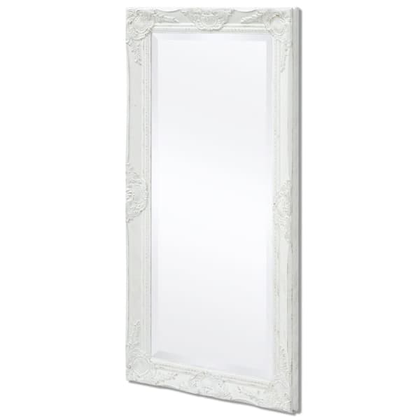 vidaXL Barock väggspegel 100x50 cm vit