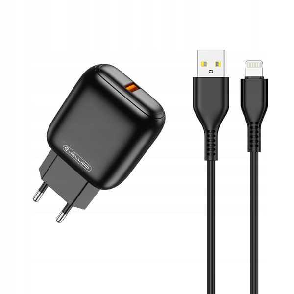 JELLICO Universal 18W Vægoplader + Lightning-kabel til iPhone PD