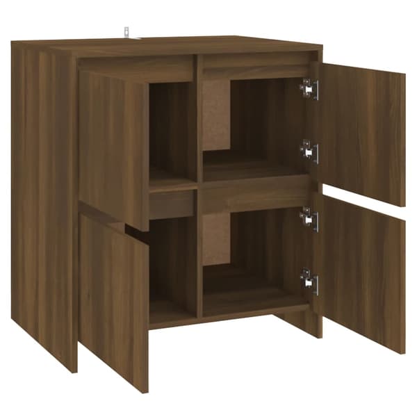 vidaXL skab brunt egetræ 70x41x75 cm træbaseret materiale