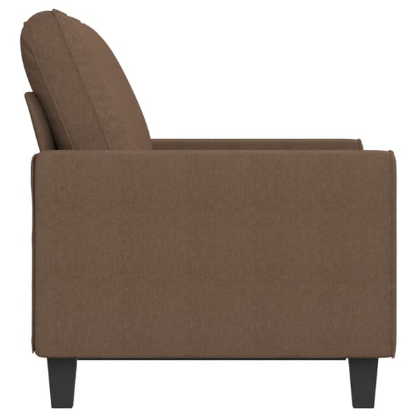 vidaXL 2-sitssoffa, brun, 120 cm, klädd i tyg