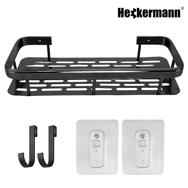 Heckermann Sort Badeværelseshylde 30cm