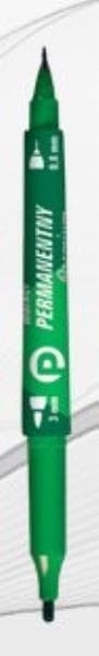 Premium permanent tusch. 2 grønne spidser.