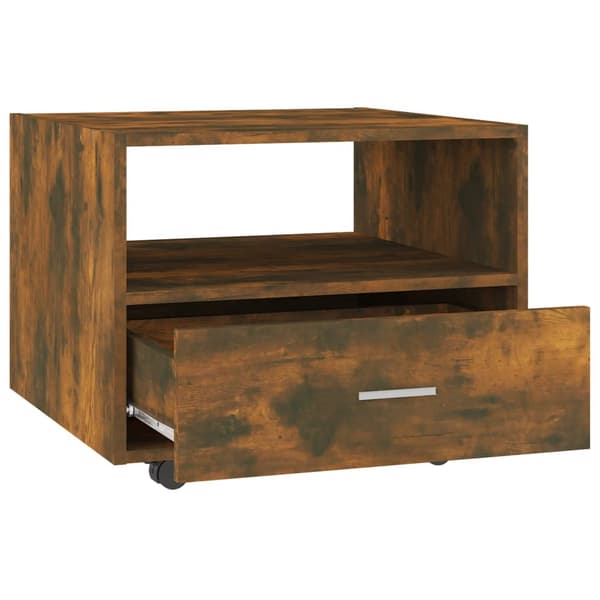 vidaXL sofabord røget eg 55x55x40 cm