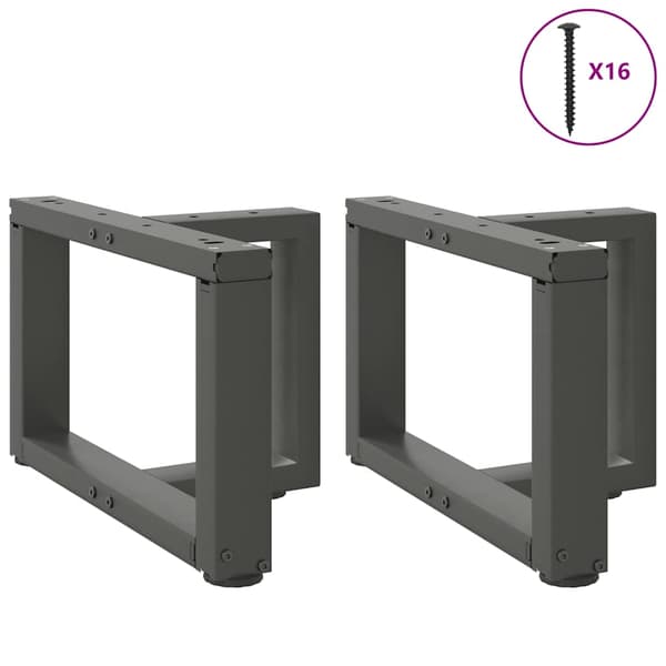 vidaXL Soffbordsben, 2 st., Antracit, 50x25x(30-31) cm