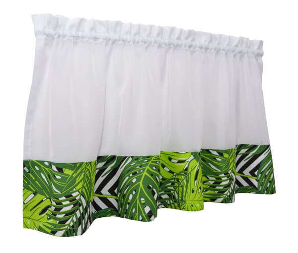 Moderne MONSTERA zigzag gardin 100x40