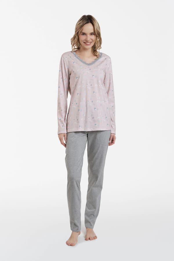 Simona dampyjamas, långärmad, långbyxor XXL