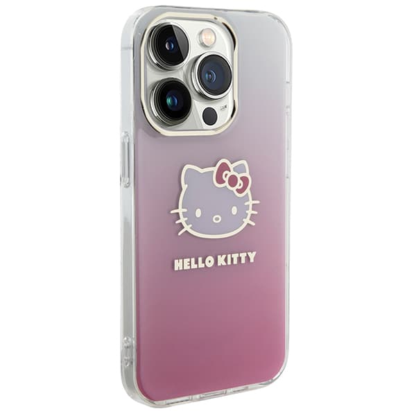 Hello Kitty IML Gradient Electrop Kitty Head-skal till iPhone 13 Pro Max, rosa