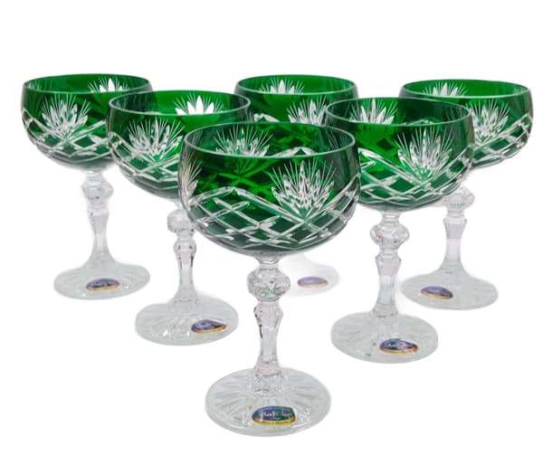 Smaragdkrystal Champagneglas 150ml Ananas