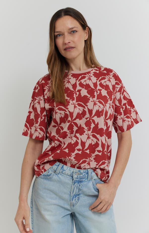 Merceriserad ekologisk bomulls-T-shirt M