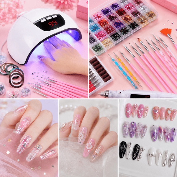 Hybridsæt, LED UV-lampe, manicure, fræsemaskine