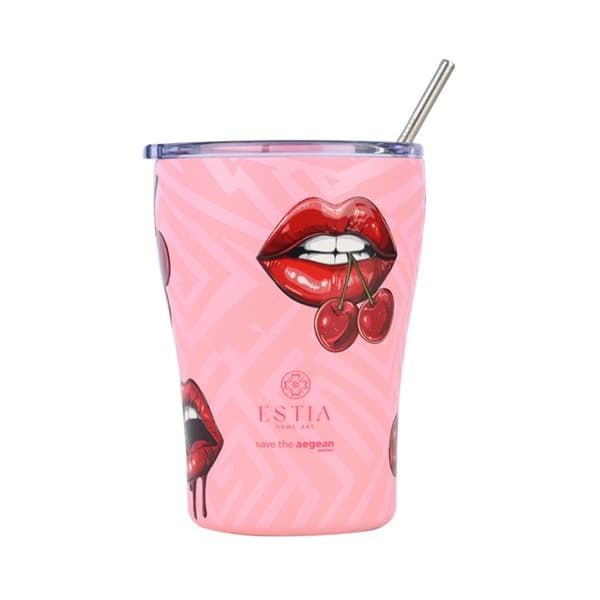 Blush Pop 350 ml termosmugg med sugrör
