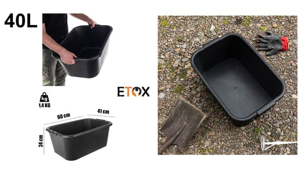 5 x PROFESSIONEL SOLID byggecontainere 40L