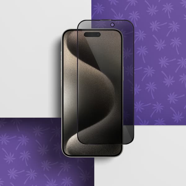 Shy Palm Privacy Härdat Glas för iPhone 15 Pro Max