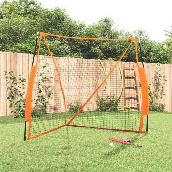 vidaXL baseballnet orange og sort 183x182x183 cm