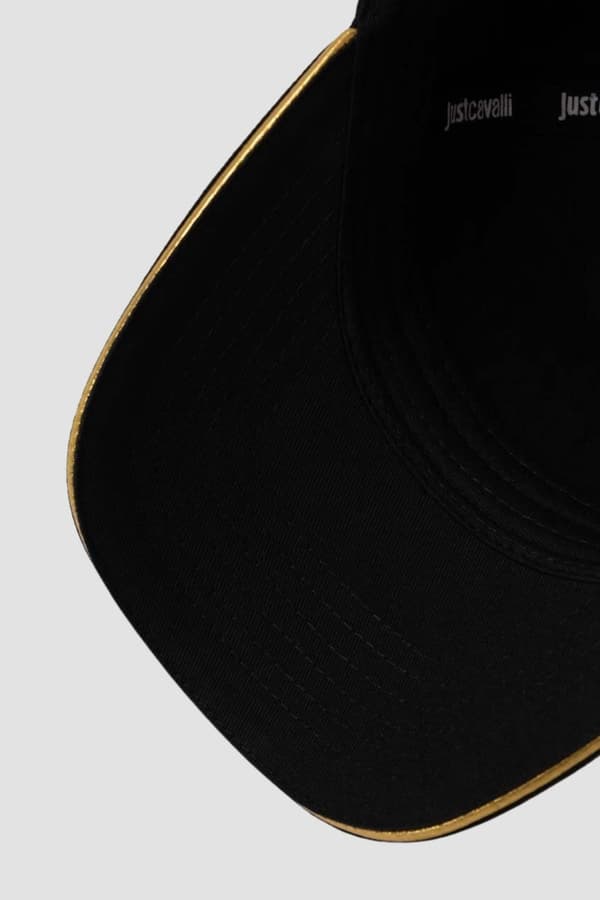 Just Cavalli Sort Damehat med Logo Broderi 3D Up