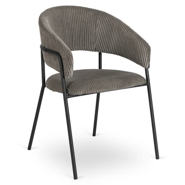 TINKA Klädd Stol Grå Corduroy Modern Loft